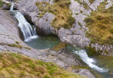 Arritzaga erreka. Sierra de Aralar, Gipuzkoa, Euskadi Doğal Parkı 'ndaki Nehir