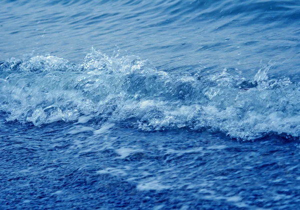 Blue Sea Waves Beachblue Sea Foam Water Surface Abstract Texture — Stock Photo, Image