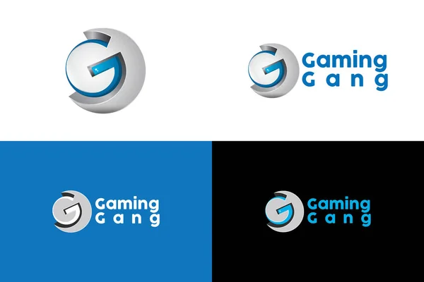 Vektor Logotyp För Ett Fiktivt Företag Gaming Gang Vektor Logotyp — Stock vektor