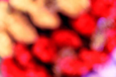 Renkli bokeh ışıklarının soyut arkaplanı