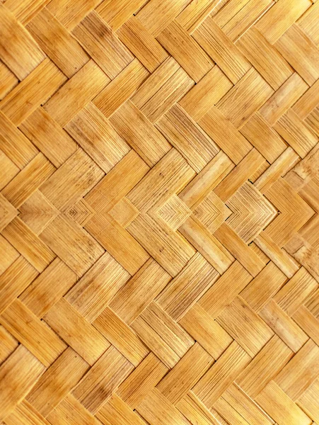 Bruine Bamboe Mat Textuur Achtergrond — Stockfoto