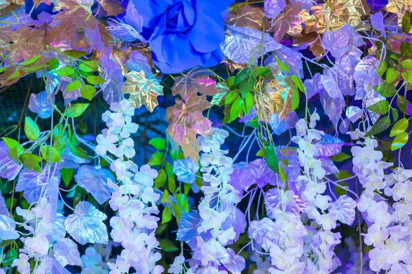 Blå Blommor Vårträdgård — Stockfoto
