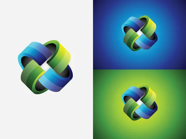 Abstract 3D logo vector art illustration for the corporate business company and organizations