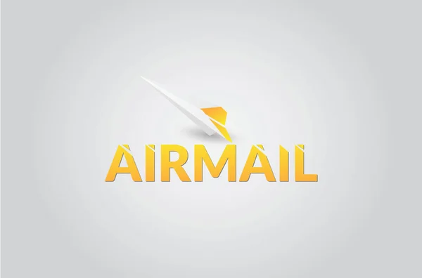 Airmail Una Empresa Ficticia Con Símbolo Avión Papel Logotipo Ilustración — Vector de stock