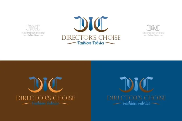 Directores Elección Tejido Moda Intencionalmente Mal Escrito Logotipo Empresa Ficticia — Vector de stock