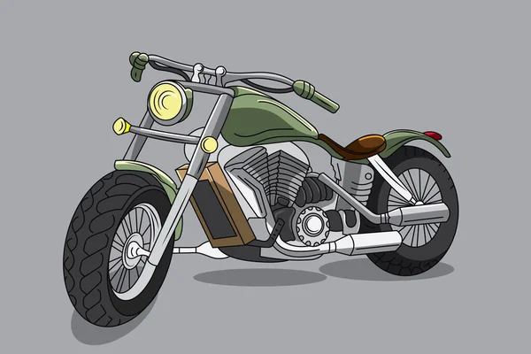 Arte Vectorial Plano Moto Vintage Dibujado Mano Perfecto Para Proyectos — Archivo Imágenes Vectoriales