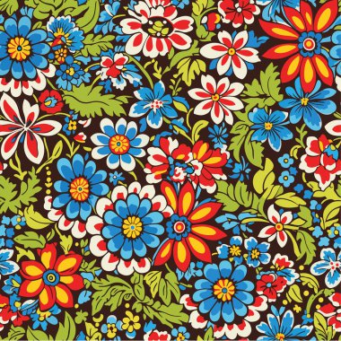 Retro ruhu bu suluboya hippi grafikle kucaklayın, çiçek, taç yaprak ve yapraklar 70 'lerden esinlenerek büyüleyici bir tişört deseninde.