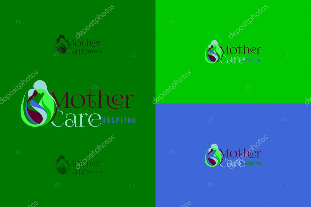 Vibrant and professionally designed logo representing maternity, care, family well-being, and hospital services. Perfect for organizations focusing on motherhood, maternal care, and child health services.