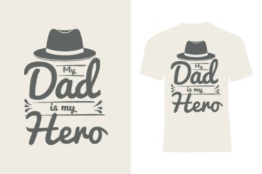 Canlı ve yaratıcı illüstrasyon Babalar Günü ürünleri ya da kutlama babaları için mükemmel. Kahraman olarak babaların rolünü vurgulayan cesur bir ifade. Sıcak ve eğlenceli bir tasarım..