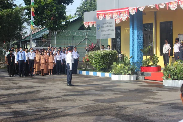 Atambua East Nusa Tenggara Agosto 2022 Cerimônia Dia Independência República — Fotografia de Stock