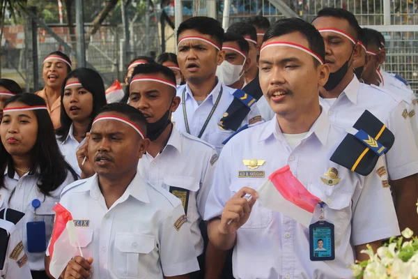 Atambua East Nusa Tenggara August 2022 Eine Gruppe Singender Menschen — Stockfoto