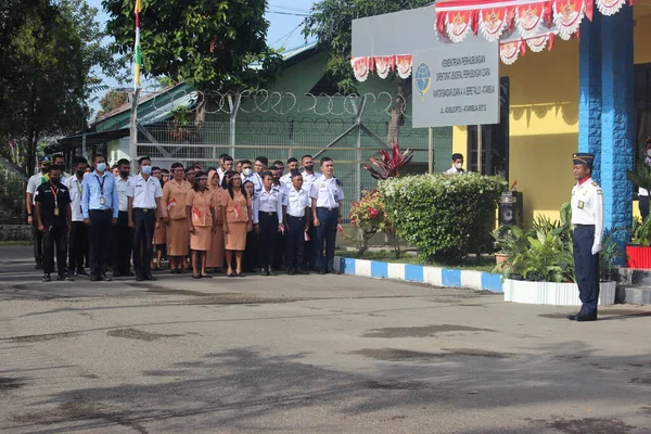 Atambua East Nusa Tenggara August 2022 Zeremonie Zum Unabhängigkeitstag Der — Stockfoto