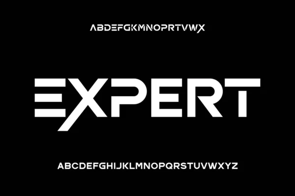 Modern geometrik alfabe yazı tipini alternatiflerle gösterir