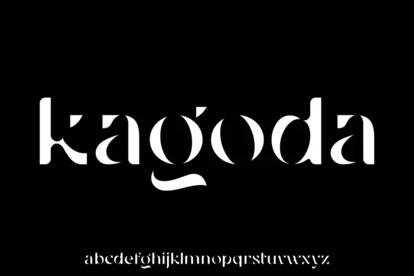 Zarif lüks alfabe yazı tipi vektörünü gösterir