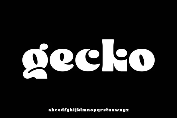 Eşsiz kalın tombul yazı tipi vektörü