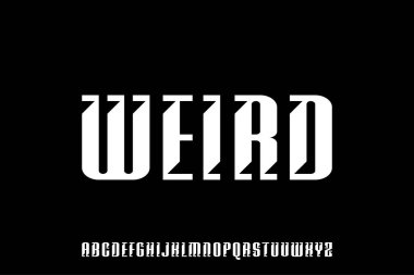 Eşsiz kalın grotesk yazı tipi vektörü