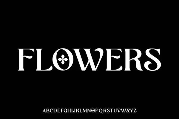 Zarif lüks doğal yazı tipi vektörü