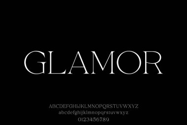 Zarif minimalist serif yazı tipi vektörü