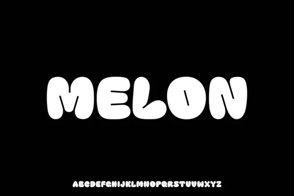 Eşsiz kabarcık biçimi yazı tipi tasarım vektörü