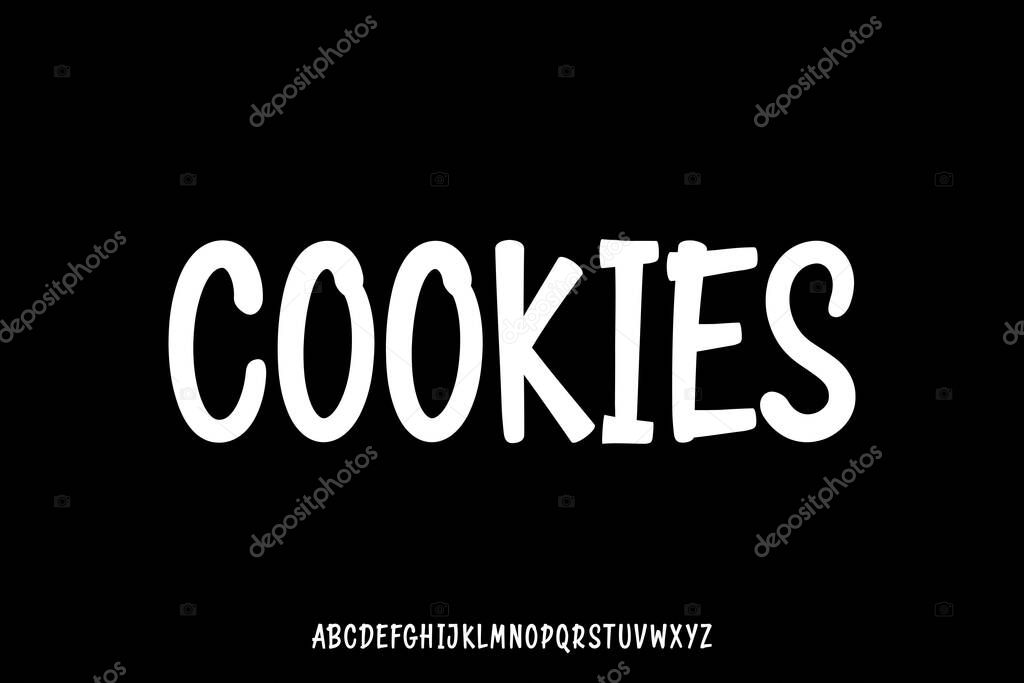 Modern playful handwritten font vector