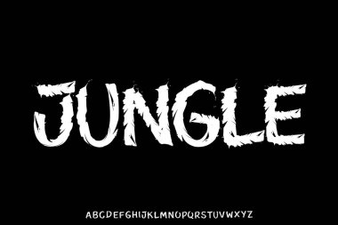 Yaratıcı el yazısı desenli fırça darbesi yazı tipi vektörü