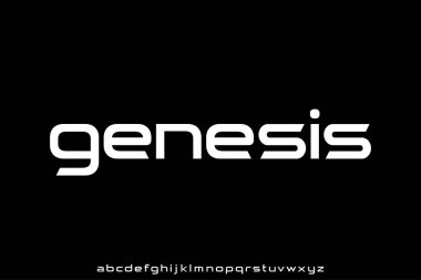 Şirket için modern lüks küçük harf tipi vektörü