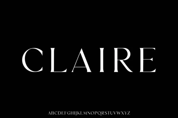 Zarif lüks serif yazı tipi vektörü minimal tasarım biçimi