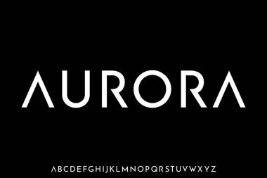 Modern zarif soyut sans serif yazı tipi vektörü