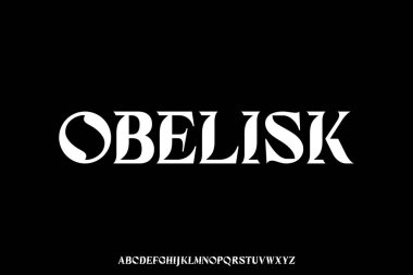 Eşsiz dekoratif serif yazı tipi vektörü