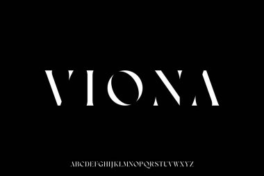 Zarif lüks soyut şablon tipi serif yazı tipi vektörü