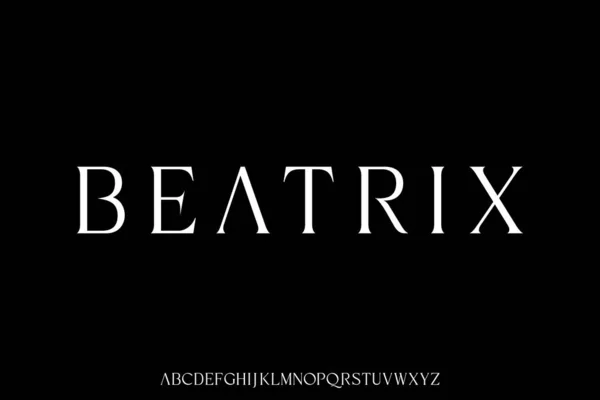 Markanız için zarif lüks serif yazı tipi vektörü