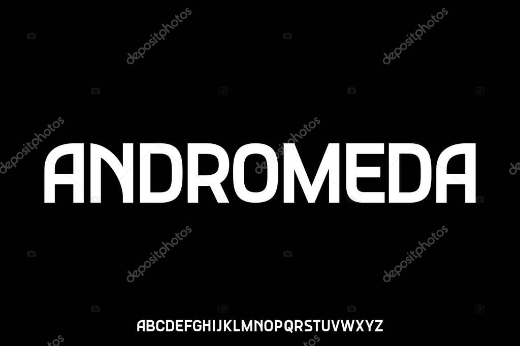 Modern unique sans serif display font vector