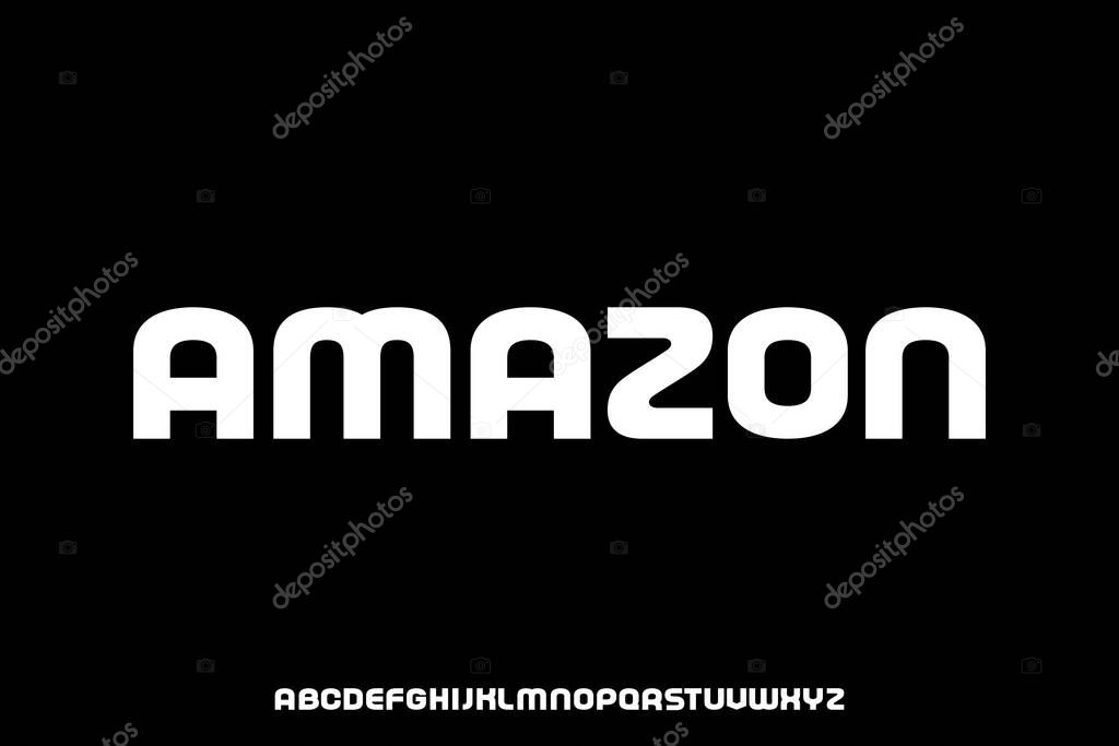 Modern bold sans serif font vector