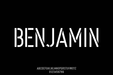 Modern temiz şablon yazı tipi vektörü