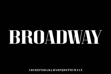 Zarif klasik yazı tipi vektör illüstrasyonu