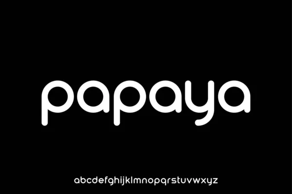 Modern yuvarlak yazı tipi vektörü