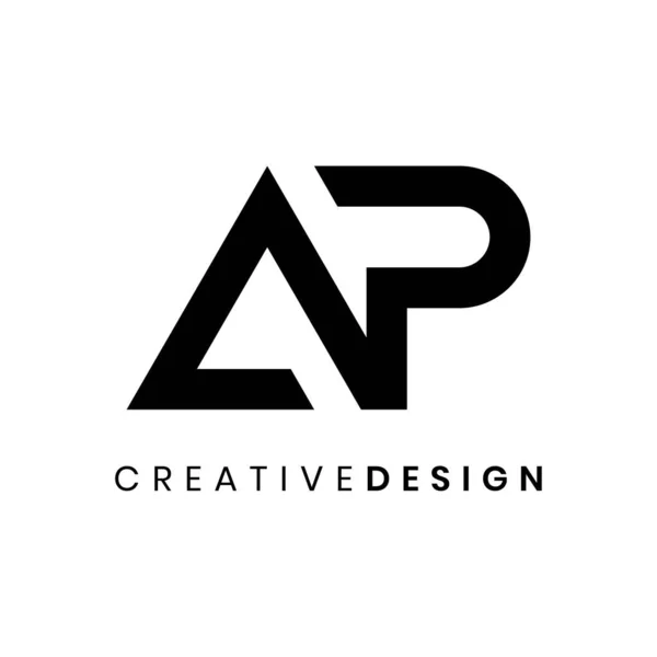 Monogramme Abstrait Lettre Logo Design Vecteur — Image vectorielle