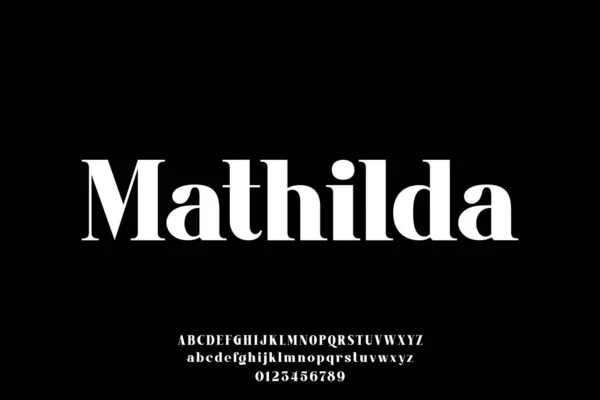 Başlık, logo ve marka tasarımı için eşsiz ve zarif serif yazı tipi vektörü