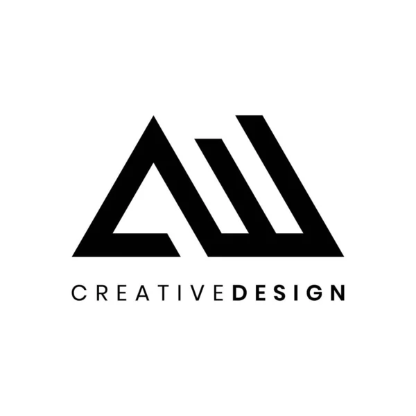 Lettere Geometriche Astratte Logo Design Vector — Vettoriale Stock