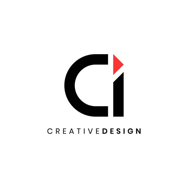 Lettre Créative Moderne Avec Illustration Vectorielle Logo Flèche — Image vectorielle