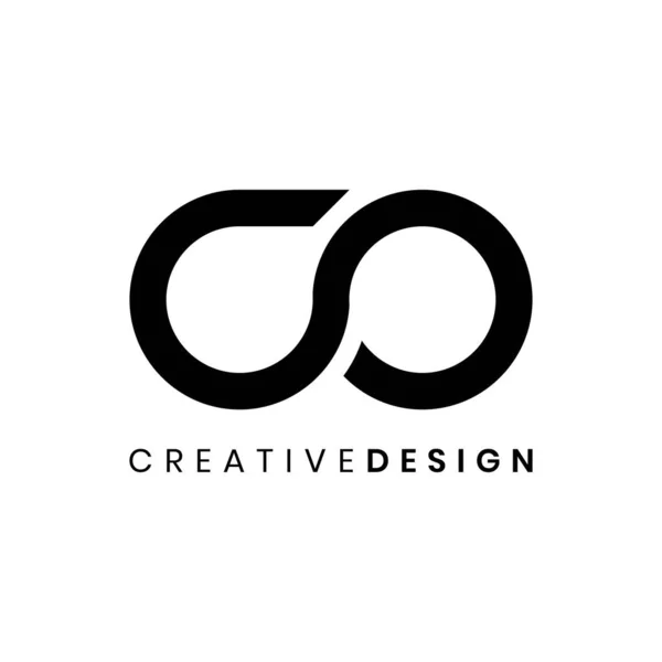 Creatief Monogram Initiaal Logo Ontwerp Vector Moderne Letter Infinity Concept — Stockvector