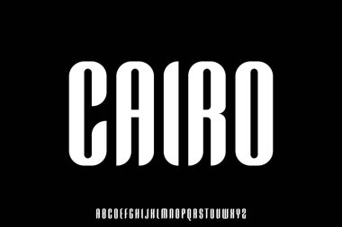 Yuvarlak kenarı olan kalın yoğunlaştırılmış yazı tipi yazı tipi vektörü