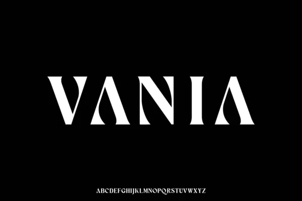 Zarif soyut serif alfabesi yazı tipi vektör çizimi