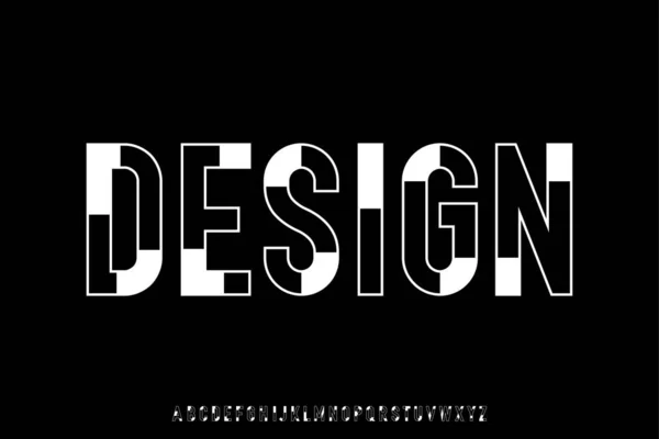 Unieke Moderne Decoratieve Alfabet Display Lettertype Vector Abstracte Geometrische Typografische — Stockvector