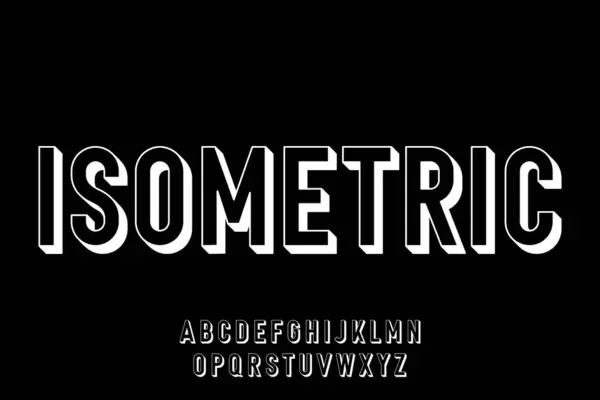 Modern temiz izometrik alfabe yazı tipi vektörü