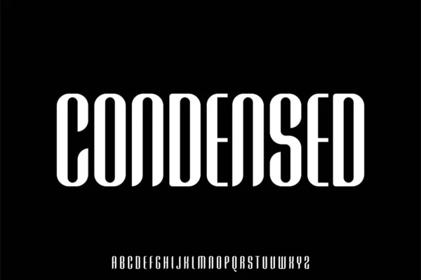 Eşsiz yumuşak yoğunlaştırılmış alfabe yazı tipi gösterme vektörü. Yaratıcı uzun dekoratif tipografi