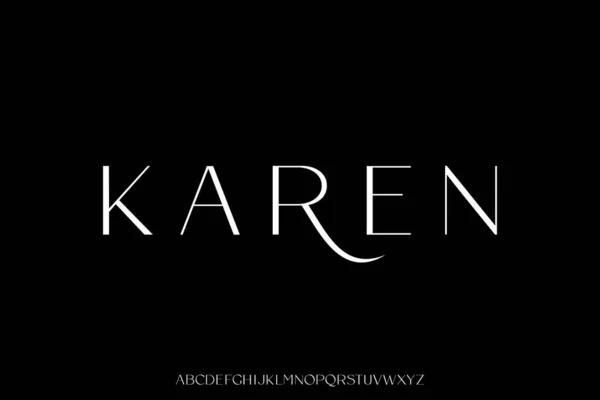 Zarif minimalist serif alfabesi olmayan yazı tipi vektörü