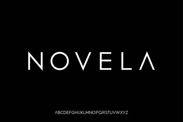 Zarif modern minimalist alfabe yazı tipi görüntüleme vektörü