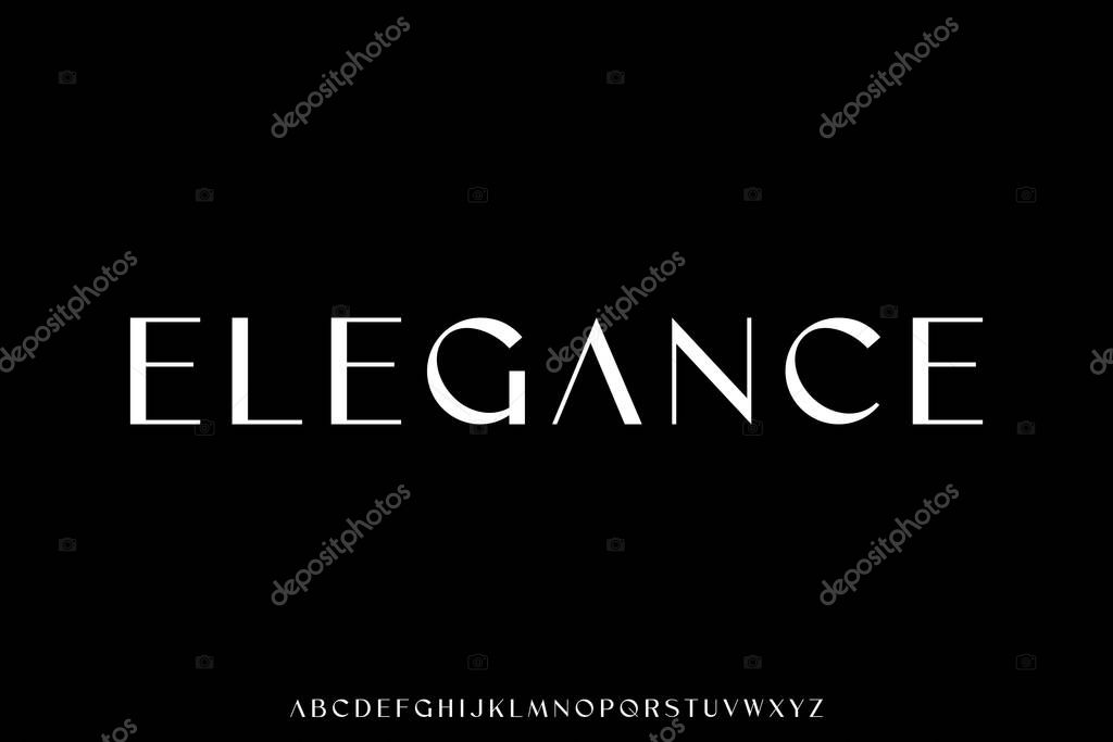 Elegance luxury high contrast sans serif alphabet display font vector