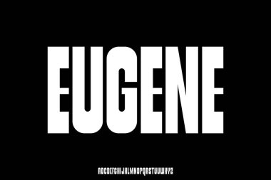 Benzersiz kalın kentsel dönüş tarzı alfabe yazı tipi çizimi